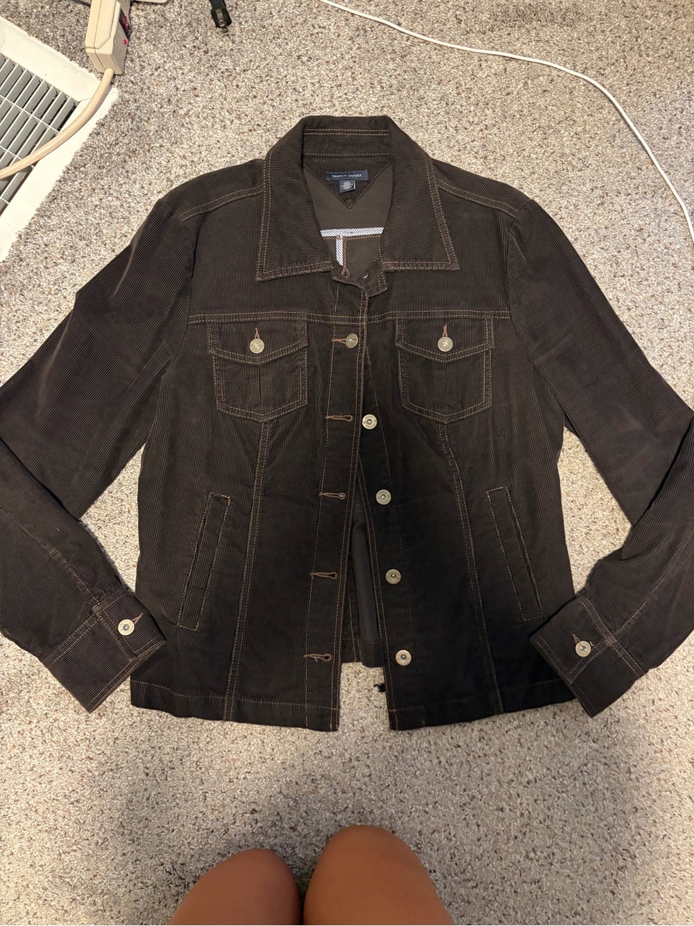 Tommy Hilfiger Dark Brown Corduroy Jacket - Women's